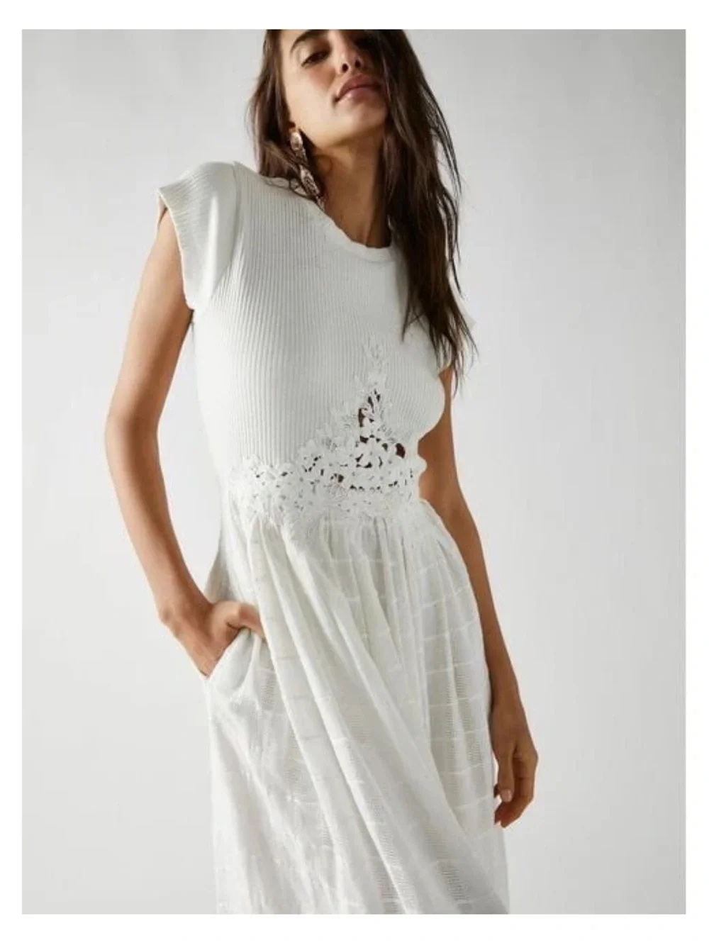 Free People Serenity Maxi Dress White XL New With Tags